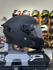 CASCO ABATIBLE LOGAN L1 NEGRO MATE