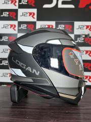 CASCO ABATIBLE LOGAN K10 GRIS / NEGRO / MARRON
