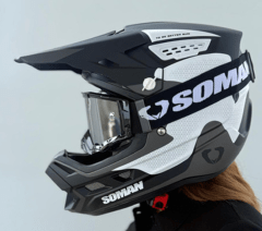 CASCO CROSS SOMAN M12 NEGRO / BLANCO