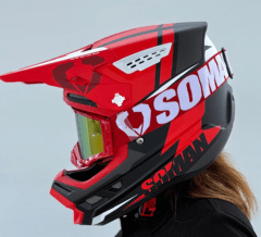CASCO CROSS SOMAN M12 ROJO / BLANCO
