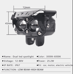 EXPLORADORA 2 LUPAS LED DUAL (PAR)
