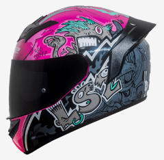 CASCO INTEGRAL LS2 NS352 HIPST NEGRO/GRIS/ROSADO