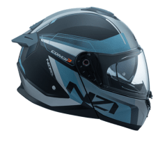 CASCO ABATIBLE NZI COMBI 3 DUO DAILY NEGRO Y AZUL Y ANTRACITA MATE