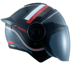 CASCO ABIERTO FIBRA ONE BIT STREAM LANDER NEGRO/ANTRACITA/ROJO