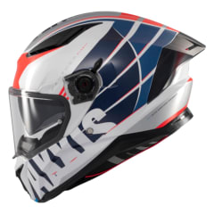 CASCO INTEGRAL AXXIS PHANTER FLIGHT A7 BLANCO AZUL