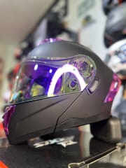 CASCO ABATIBLE LOGAN W20 LOGAN SAFIRO LILA C/LUZ LED