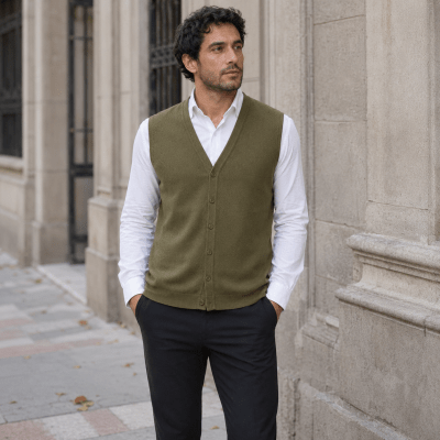Chaleco sin mangas abierto hombre D991