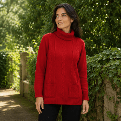 Sweater cuello subido grueo Sacón F15971
