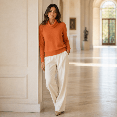 Sweater cuello subido holgado mujer Nancy D16531