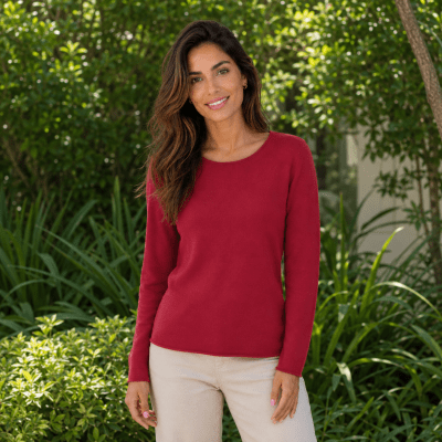 Sweater cuello redondo amplio mujer Sacón D16581