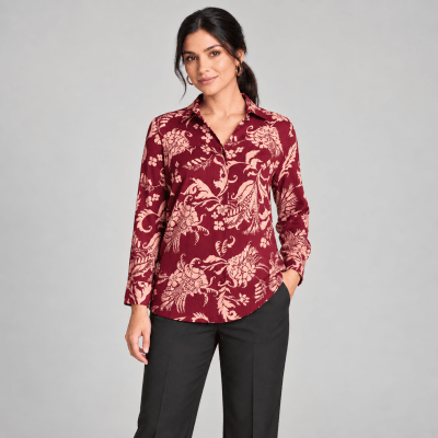 Blusa manga larga floreada 2075022