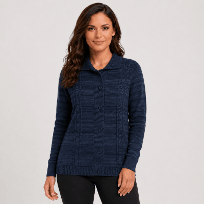 Chaleco camisero jaspeado mujer Sacón F15771