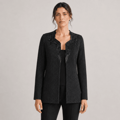 Chaqueta aplicaciones fantasía cuero mujer Rebeca1