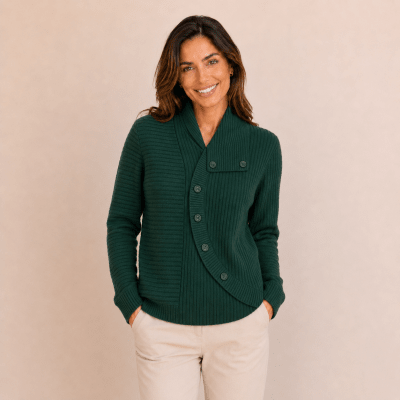 Sweater botones falsos fantasía mujer H3691