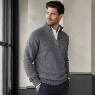 Sweater medio cierre hombre Sebastian F12161