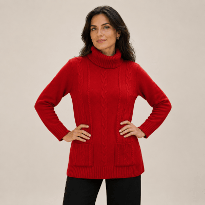 Sweater cuello subido grueso Sacón F15971