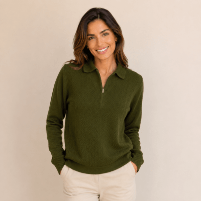 Sweater cremallera cuello mujer FLCH D15421