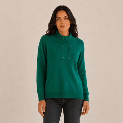 Sweater cuello alto botones mujer Nancy D17011