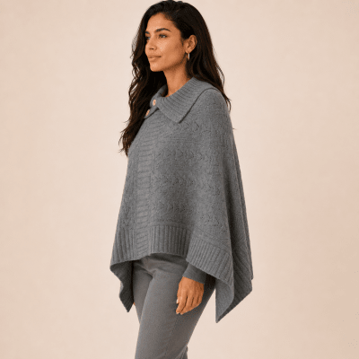 Poncho corto mujer E10711