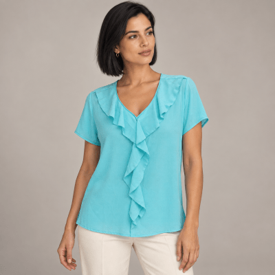 Blusa con vuelos M141