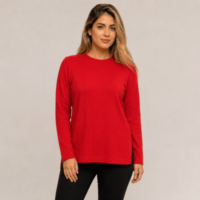 Sweater cerrado cuello redondo Carolina B4431