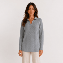 Sweater cuello camisero Carolina D1292