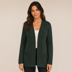Chaleco trenzado abierto mujer sacón F1231