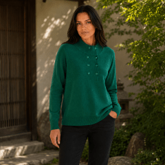 Sweater cuello alto botones mujer Nancy D1701