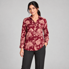 Blusa manga larga floreada 207502