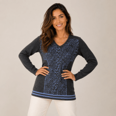 Sweater Jacquard Ornamental Mujer PI6335