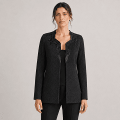 Chaqueta aplicaciones fantasía cuero mujer Rebeca