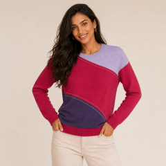 Sweater bloques geométricos mujer PE6117