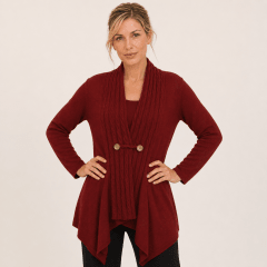 Chaleco largo trenzado mujer Flch B442
