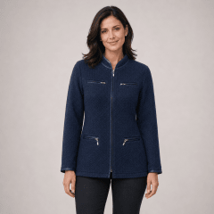 Chaqueta con cremallera y bolsillos mujer Carla