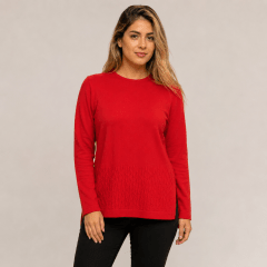 Sweater cerrado cuello redondo Carolina B443