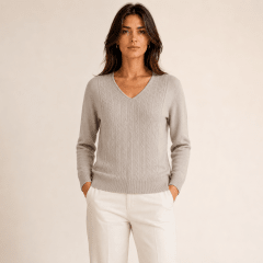 Sweater corto cuello V Diana D1606
