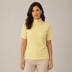 Sweater manga corta cuello alto mujer Bertha D236