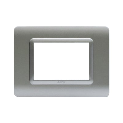 PLACA TECNOPOLIMERO GRIS CLARO OPACO 3 MODULOS1