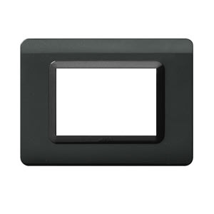 PLACA TECNOPOLIMERO GRIS OSCURO METALICO 3 MODULOS1