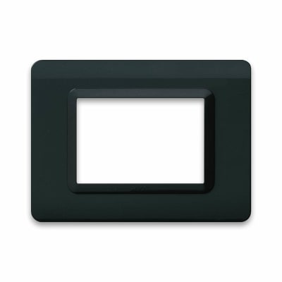 PLACA TECNOPOLIMERO 3 MODULOS ANTRACITA OPACO1