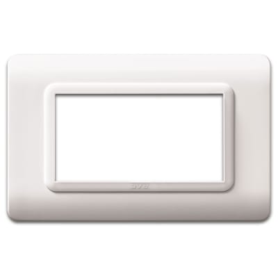 PLACA TECNOPOLIMERO 4 MODULOS BLANCO RALO1