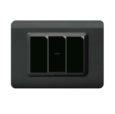 PLACA CON MODULO INTERRUPTOR TOUCH EXTERNO NEGRO BRILLANTE1