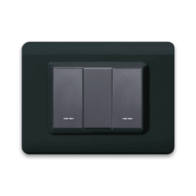 INTERRUPTOR DOBLE 9/15, AVE, 16 A, TECNOPOLIMERO ANTRACITA1