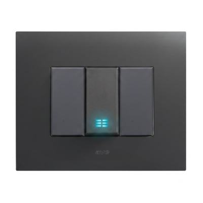 Interruptor Wifi Smart Iot 9/12 Y 9/24, Ave, Antracita Opaco 220v Smart Tecnopolimero Antracita Opac1