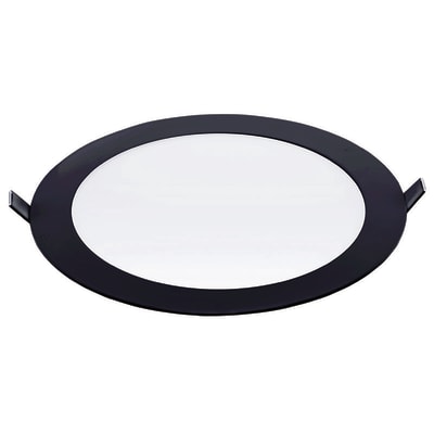 PANEL LED NEGRO EMBUTIDO REDONDO 12W CALIDO1