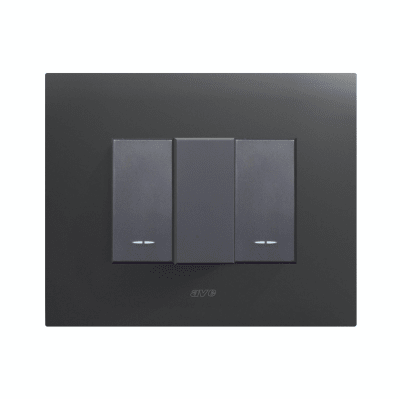INTERRUPTOR DOBLE 9/12, AVE, 16 A, PLACA SMART METALICA NEGRO MATE1
