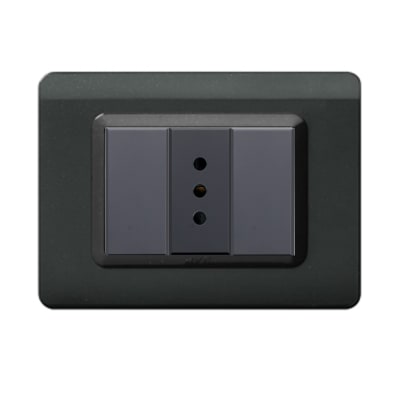 TOMACORRIENTE SIMPLE 10A PLACA TECNOPOLIMERO NEGRO BRILLANTE1