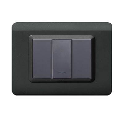 INTERRUPTOR SIMPLE 9/24, AVE, 16 A, TECNOPOLIMERO NEGRO BRILLANTE1