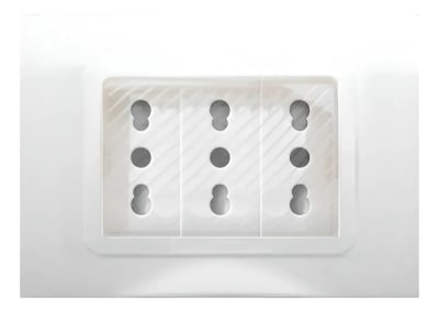 Tomacorriente Triple 10/16A, Placa Exterior IP55 hidrobox AVE1