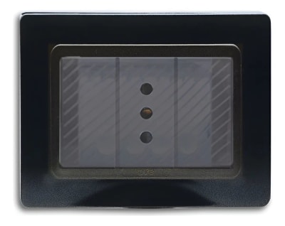 Tomacorriente Simple 10A, Placa Exterior IP55 hidrobox AVE Negra1